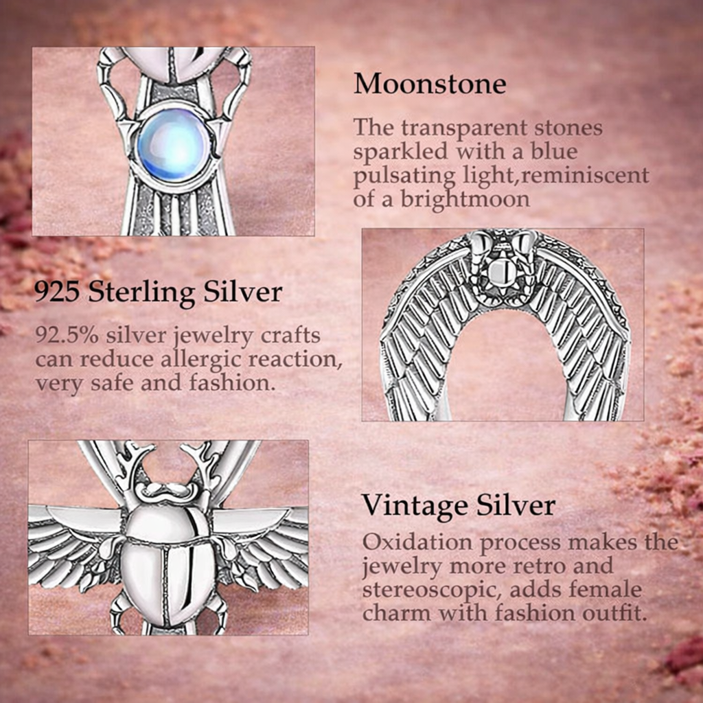 Ancient Egyptian Ankh Necklace - 925 Sterling Silver