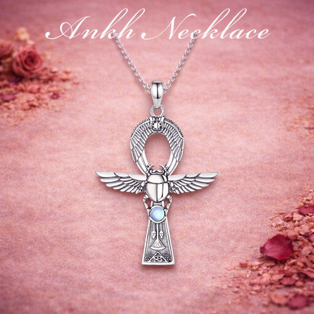 Ancient Egyptian Ankh Necklace - 925 Sterling Silver